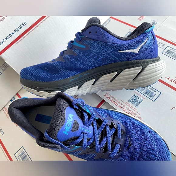 Men's Hoka One One Gaviota 4 Blue Running Hiking Shoes 11 11D 11.5D 12.5 12.5D - Picture 8 of 14